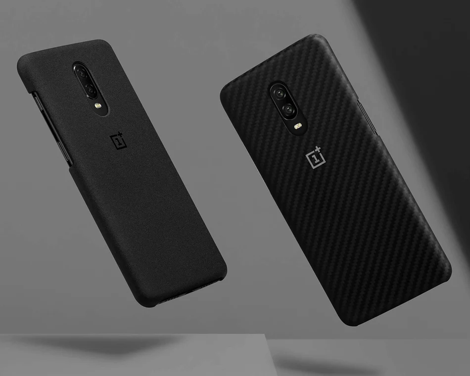 100% Официальный Oneplus 6T задний Чехол оригинальный заказ силикон песчаник нейлон