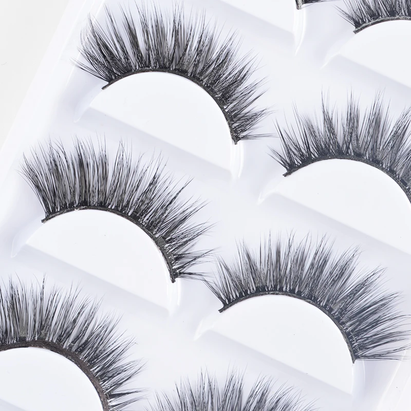 Новинка 5 пар искусственные ресницы 3d из норки накладные для наращивания макияжа