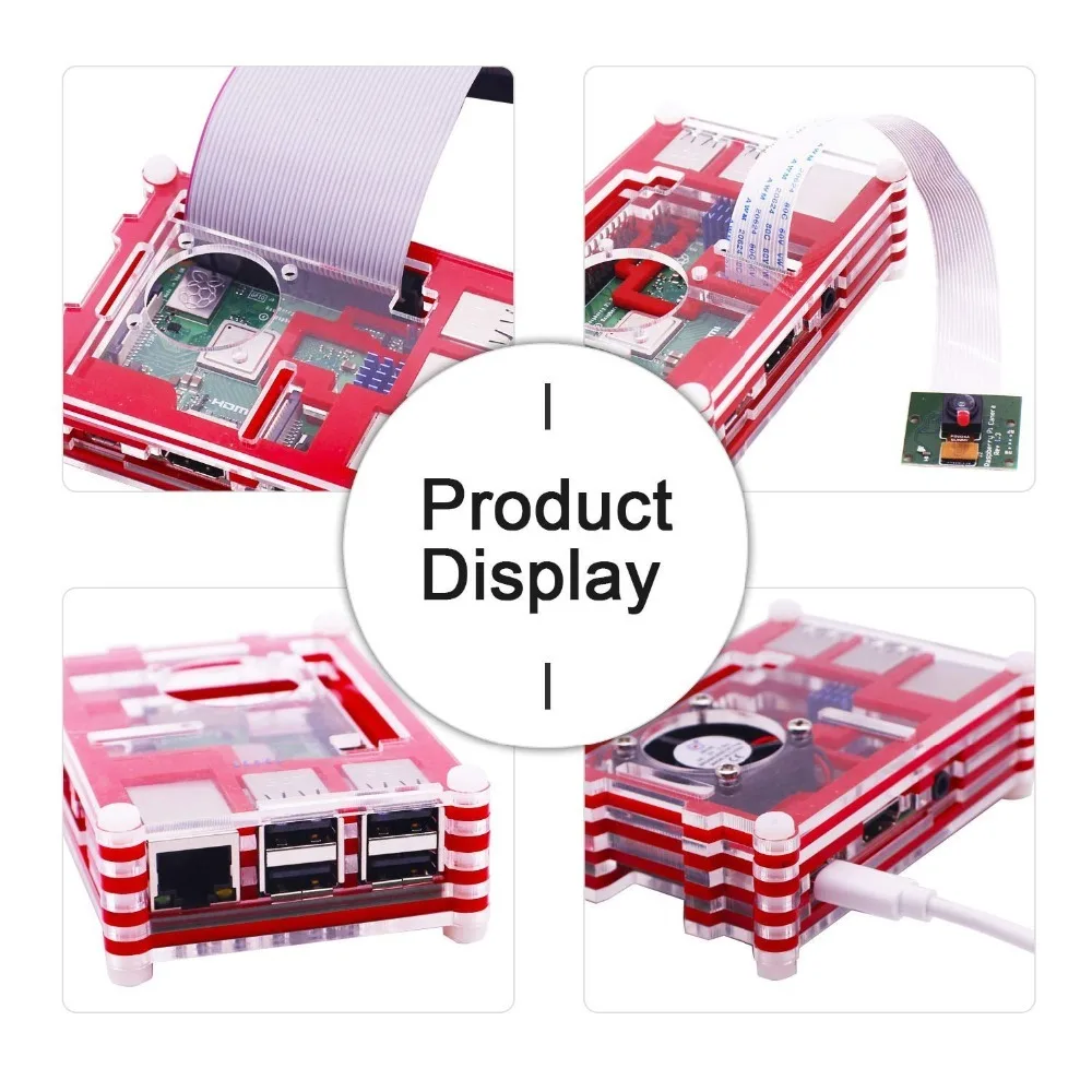 Чехол для Raspberry Pi 3 теплоотвод вентилятор кабель телефона теплоотвод/охлаждающий