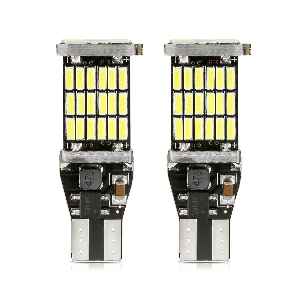 2 шт. супер яркий T15 W16W 921 45 SMD светодиодный 4014 Авто Canbus обратный светильник Реверсивный светильник ing Back up лампа