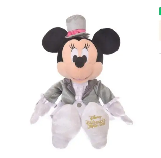 37CM Minnie D23 EXPO брелок Микки Минни Дональд Дак Дейзи Дак Гуфи Плутон чип и Дейл топ шляпа плюшевая фигурка кукла игрушка - Цвет: 37CM Minnie