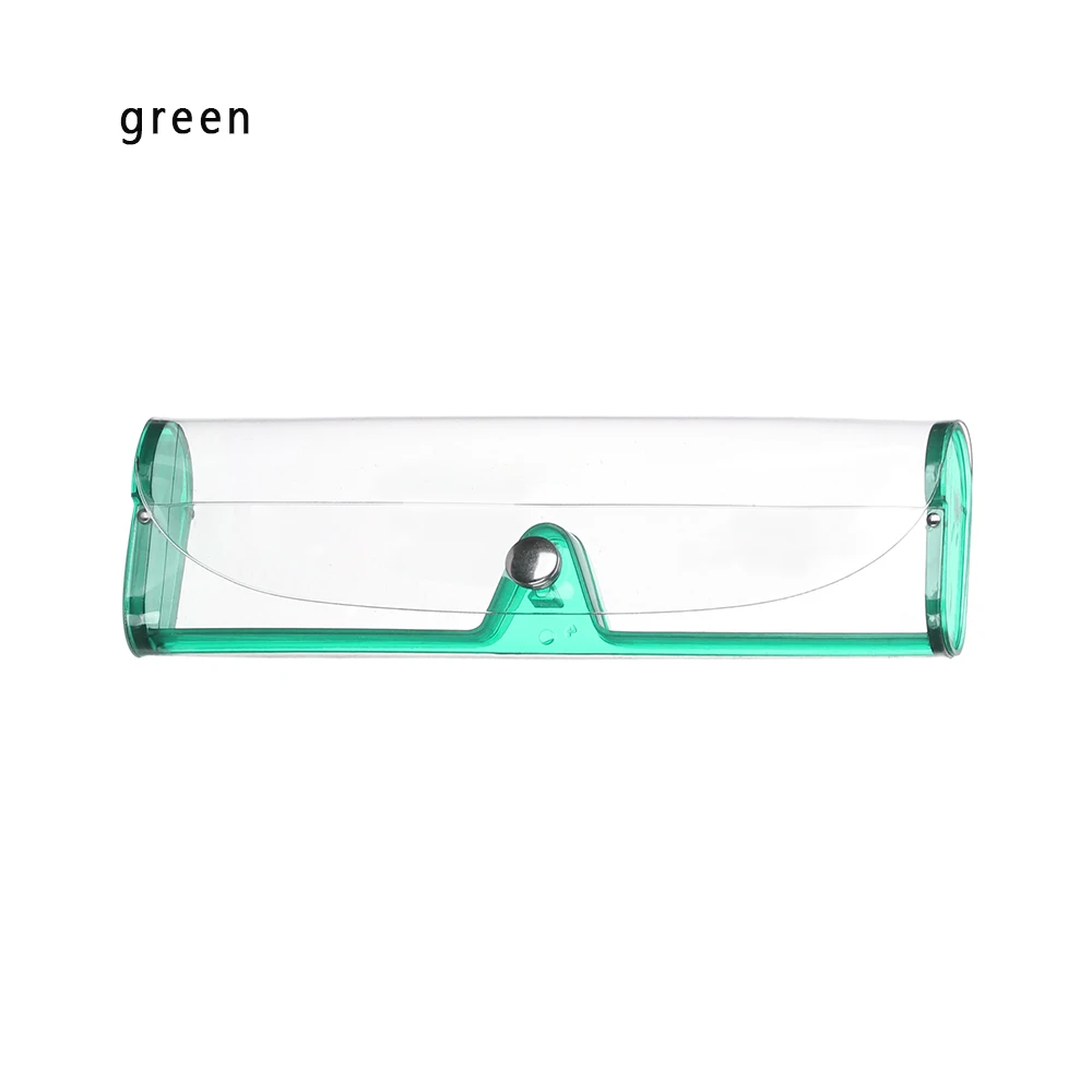 green Новинка 1 шт Портативные коробки для очков Kawaii очки из ПВХ коробка для милых девушек прозрачный конфетный цвет держатель для очков Чехол для очков - Цвет: green