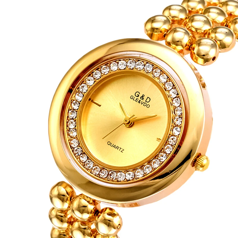 2017 G&ampD GLE&ampVDO Luxury Womens Watches Silver Womem's Bracelet Rhinestone Ladies Dress Watch reloj mujer Rotatable Dial | Наручные