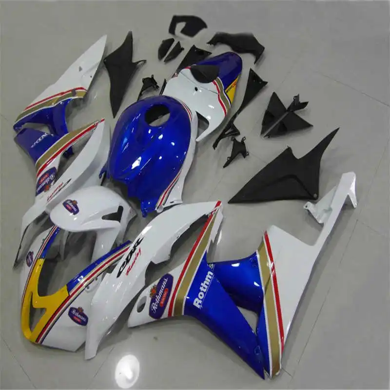 

set Custom Fairing kit for injection mold hot sale white blue CBR600RR 07 08 CBR 600RR 2007 2008 cbr600rr ABS Fairing