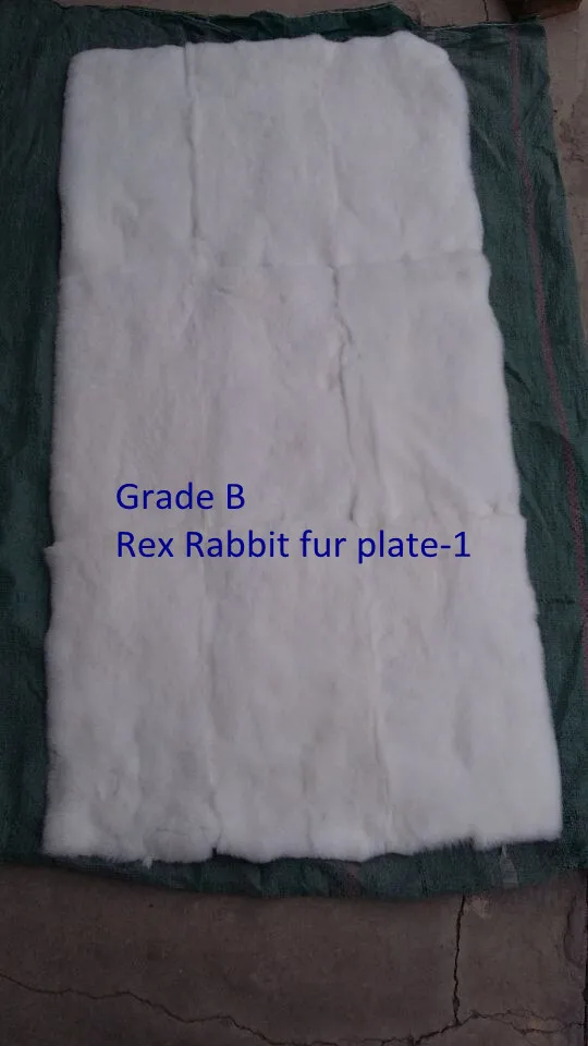 Высококачественная белая меховая тарелка с головой кролика рекс черным