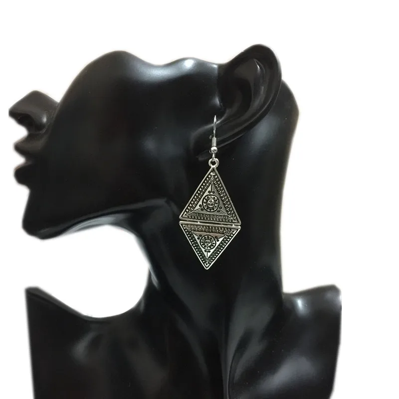 Серьги-подвески в стиле бохо античные серебристые цыганские индийские