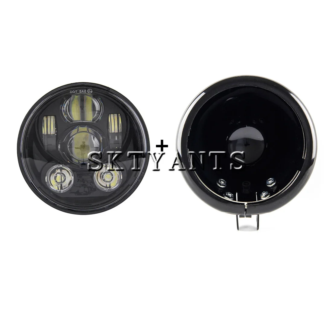 

5.75" inch led Round Headlight with 5.75 inch housing bucket for Motorcycle DOT Headlight Assembly Day Light
