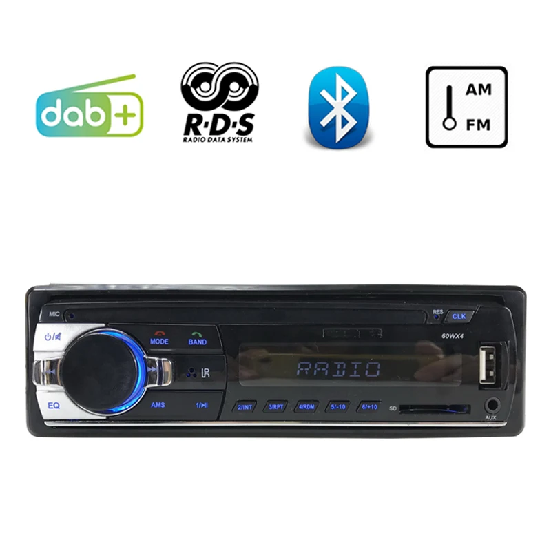 1 DIN Радио кассетный плеер DAB + USB Слот для SD карты Стерео Автомобильный