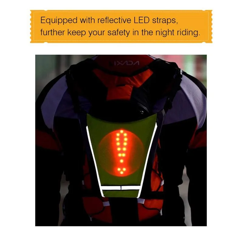 LED Cycling Bag/Backpack Widget with Remote Control Reflective Turn Signal Direction Indicator - Waterproof Safe for Bicycle | Электроника