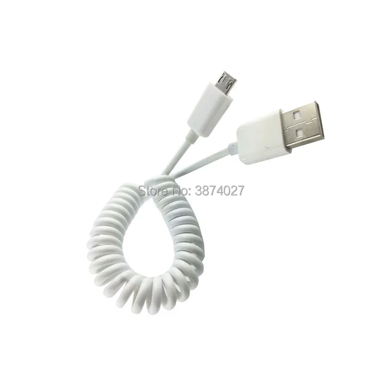60 см пружинный Спиральный USB 2 0 штекер к Micro 5 Pin кабель для синхронизации данных и