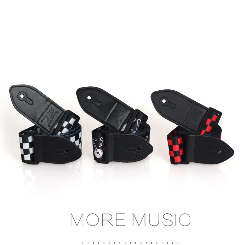 Nylon Acoustic Electric Guitar Strap Bass Belt with Leather End for Ukulele strap | Спорт и развлечения