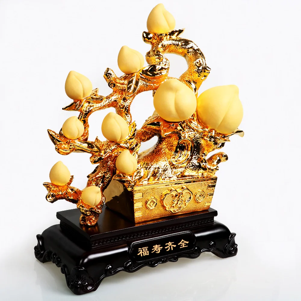 

1 PCS Longevity peach ornaments longevity home living room TV cabinet decoration to send elder wish birthday gift LU724140
