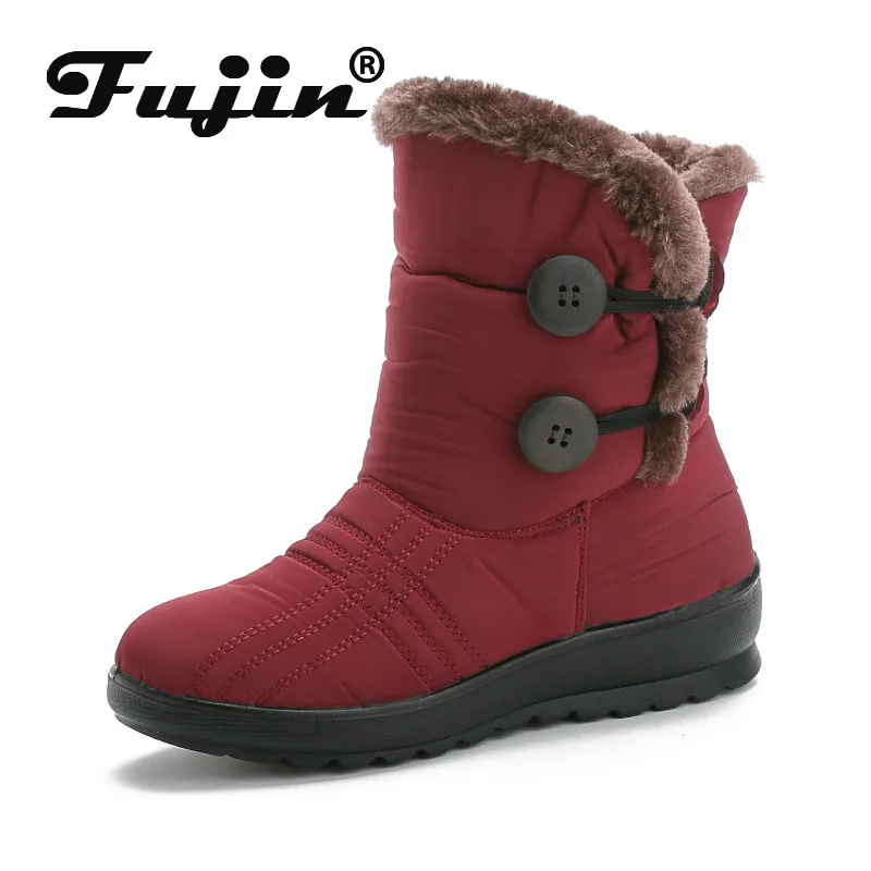 Fujin/зимние ботинки Новинка 2020 года Классические замшевые женские зимние Ботинки