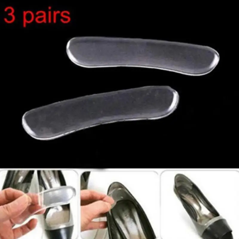 3 пары высококачественных мягких силиконовых стелек для обуви, анти-износ, защита для пятки, подушечки, наклейки на пятки, аксессуары для обуви