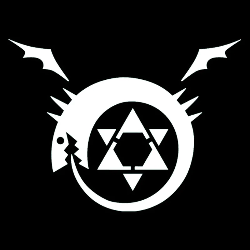 14cm*10.6cm Fullmetal Alchemist Homunculus Anime Vinyl Car Sticker Black/Silver S3-4626 | Автомобили и мотоциклы