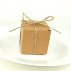 5x5x5 см Крафтовая Подарочная коробка с веревкой, коробки для конфет для вечерние, бумажная упаковочная коробка сделай сам, коробка для шоколада на День святого Валентина, коробки для украшенийкосметики
