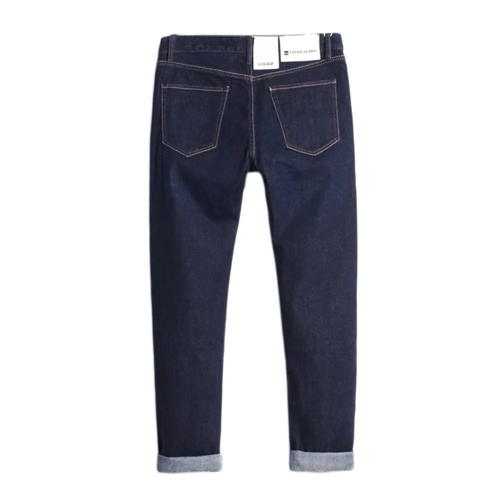 Artizando Джинсы Мужчины Основные Регулярные Прямые Брюки Полная Длина Denim Моющиеся