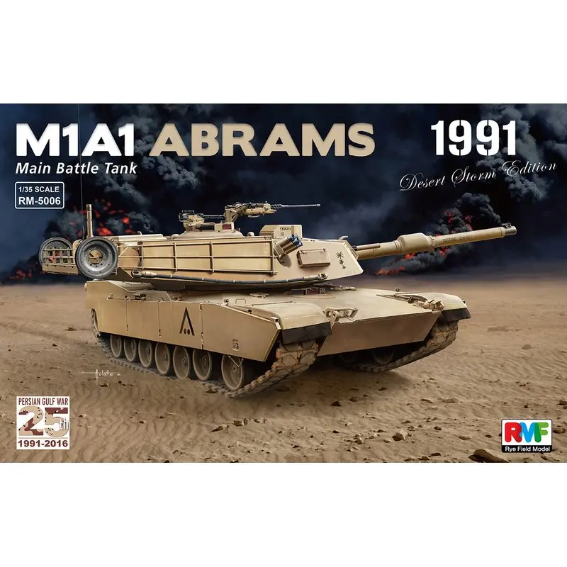 Ржаная полевая модель RFM 1/35 M1A1 Abrams MBT &quot1991 Desert Storm Edition&quot в масштабе набор|Наборы