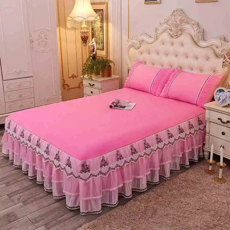 Кружевное постельное покрывало принцессы в Корейском стиле 100% хлопок белье с