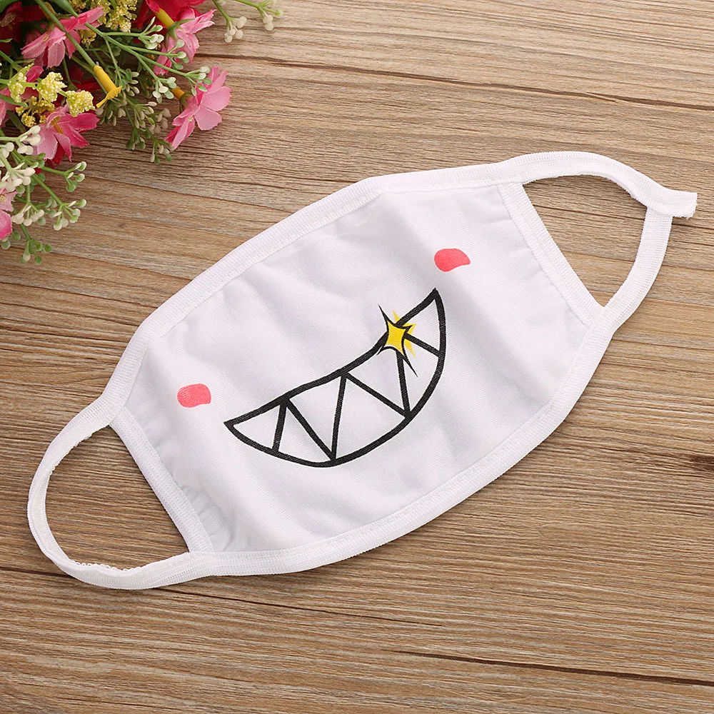 Рождественская безопасная Милая Анти-пыль Kawaii аниме Kaomoji-kun смайлик рот Муфельная Анти-пыль маска для лица прекрасная безопасная маска для лица