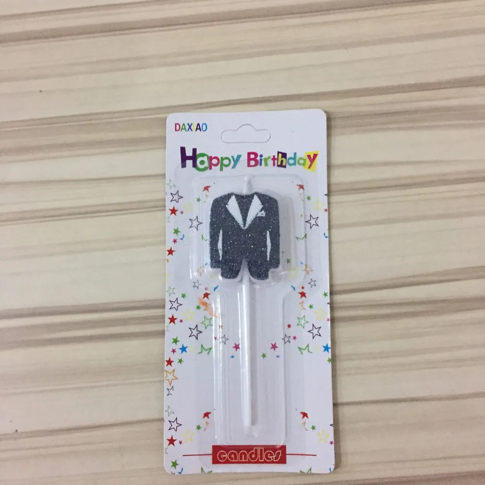 Джентльменский костюм лампы в форме свечи 1pcs Торт cakecup фигурки жениха и невесты