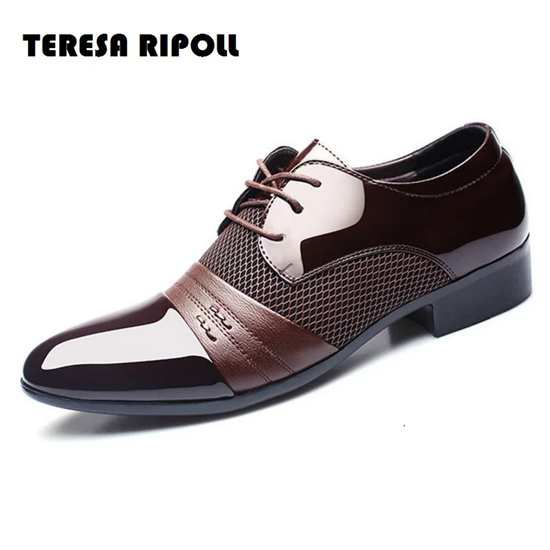 Мужские кожаные туфли 2019 Мужская классическая обувь дышащая для отдыха на