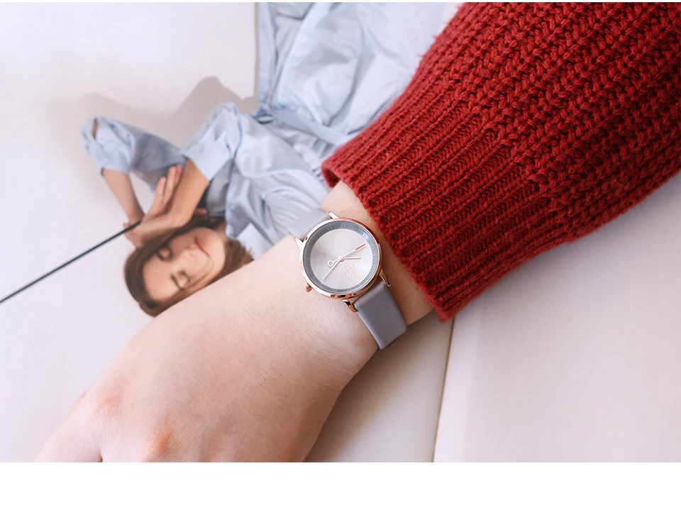 Shengke женские часы черные модные кожаные Наручные часы женские часы Reloj Mujer SK Роскошные Брендовые женские кварцевые часы