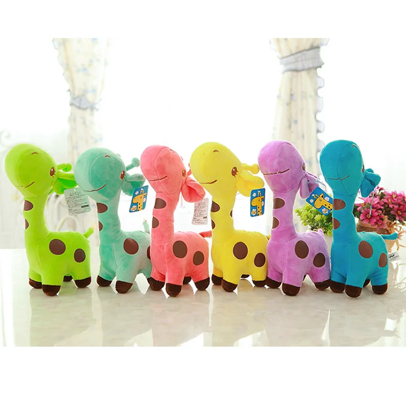 1pcs7&quot18cm so Cute Baby Toys Rainbow Giraffe Plush Dolls For Kids Brinquedos kawaii gift for your friends on 7 Colors | Игрушки и