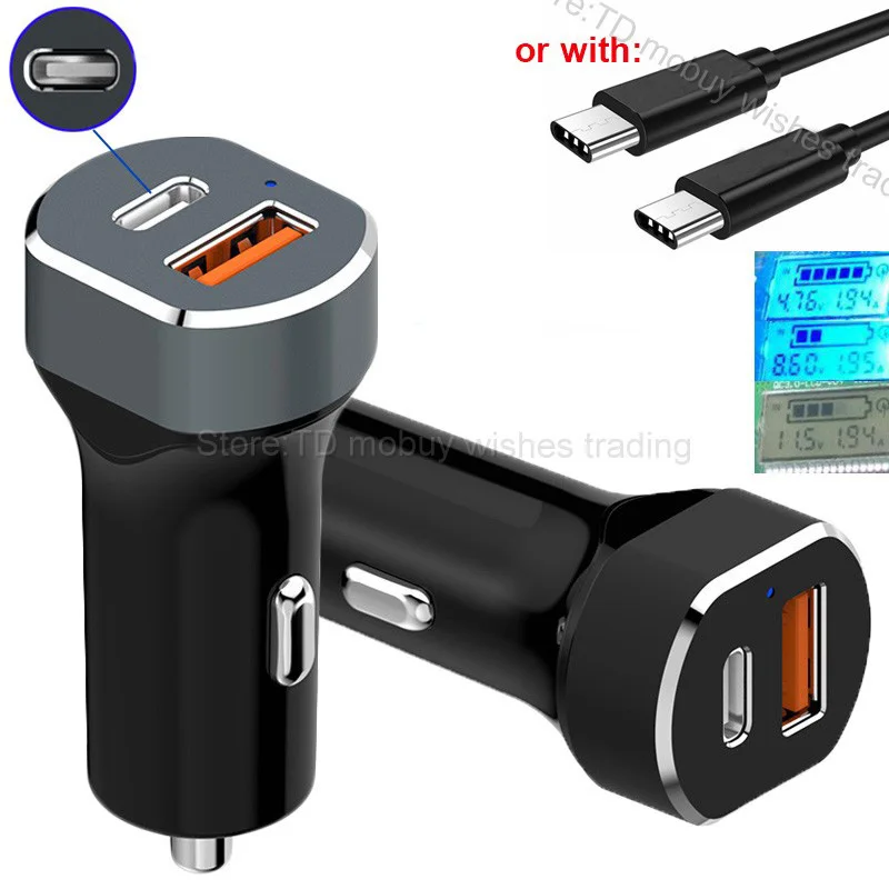 Быстрая зарядка QC 3 0 Быстрый USB Type C автомобильное зарядное устройство для