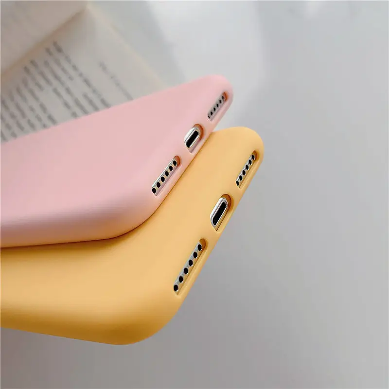 COOLY карамельный цвет матовый чехол для iphone 11 Pro Max 6 S 7 8 Plus X XS XR задняя крышка Мягкий ТПУ силиконовый чехол для телефона s Синий Розовый чехол