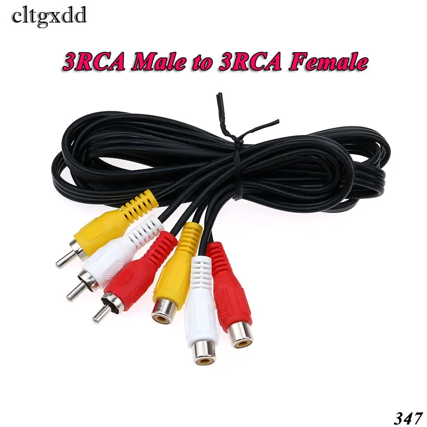 

cltgxdd 3RCA Male to 3 RCA Cable Female Plug Adapter AUX Cables DVD Audio Video AV Splitter Converter Extension Cable Wire Cord