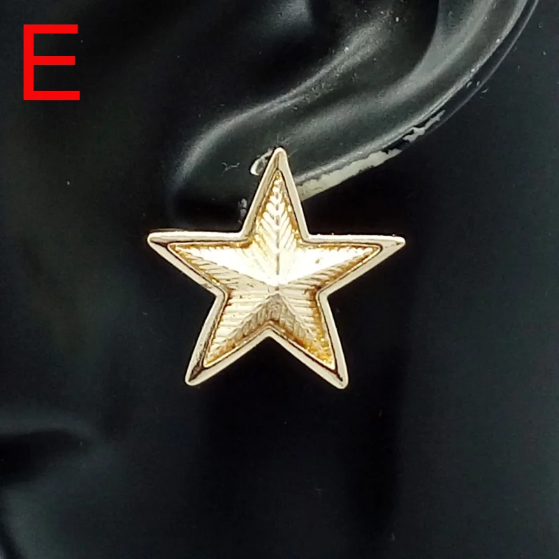 AMORUI женские хип хоп полые серьги гвоздики с рисунком для женщин модные в форме сердца Bijoux Femme Start ювелирные