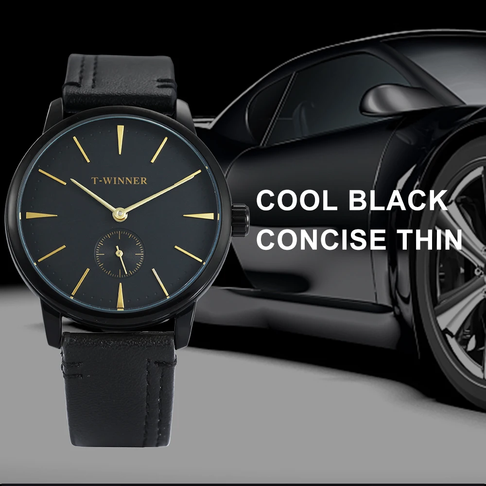 WINNER официальный бренд класса люкс Модные Бизнес золотые часы мужские из