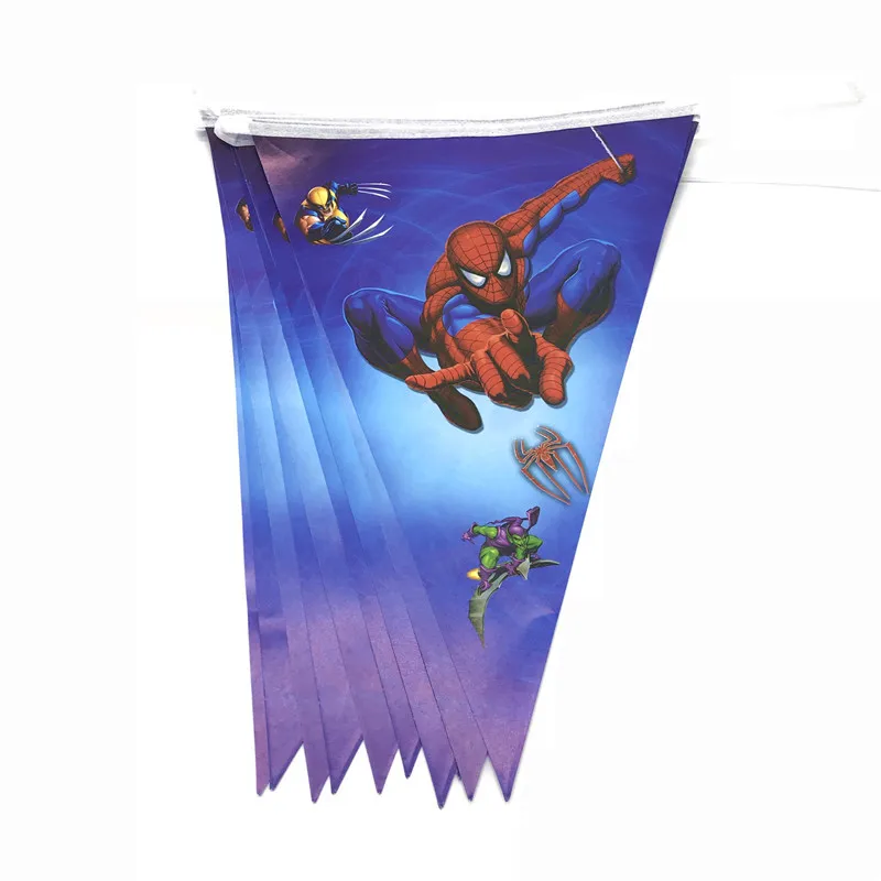 30Pcs/Lot Spiderman Cartoon Theme Disposable Paper Cups Plates Flags Kids Boy Favor Birthday Party Tableware Sets supplies | Дом и сад