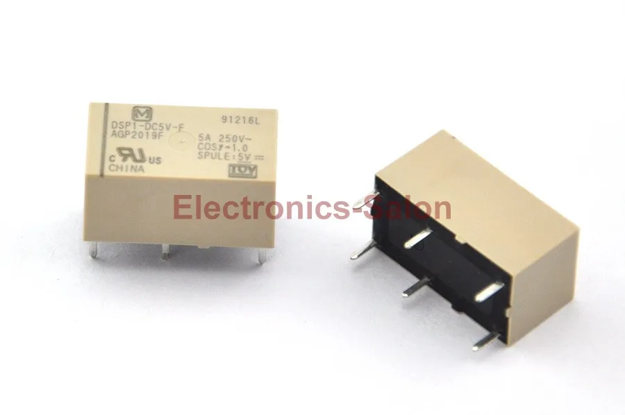 

( 50 pcs/lot ) DSP1-DC5V-F Small Polarized Power Relay, 1 Form A 1 Form B