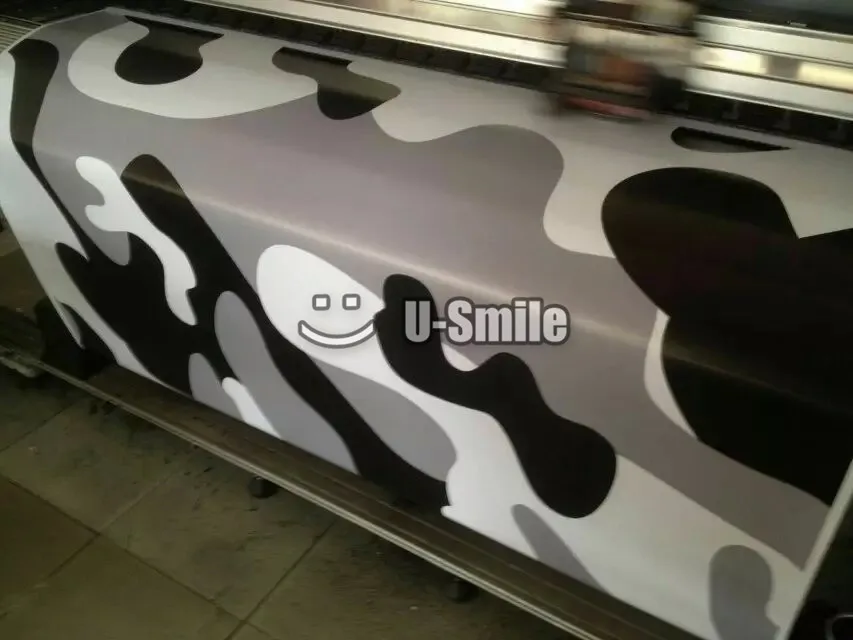Jumbo Camo наклейка бомба виниловая обертка Черный Серый Белый Снег Камуфляж