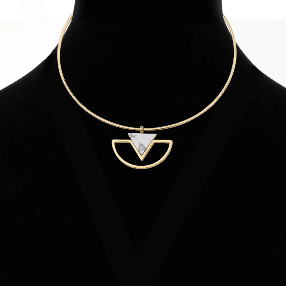 VAROLE простые Стиль нержавеющая сталь колье ожерелья подвески для женщин Подвески