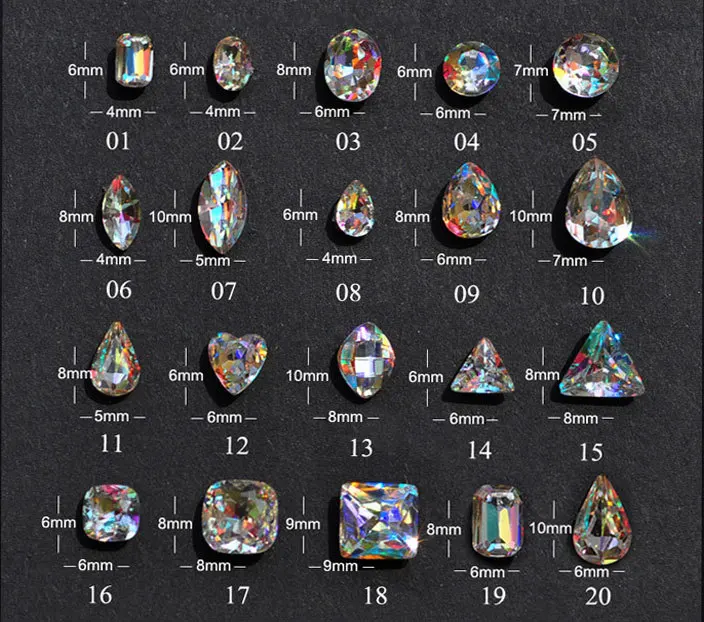 10 шт./лот 3D Овальный дизайн ногтей алмазный горный хрусталь Высокое Качество