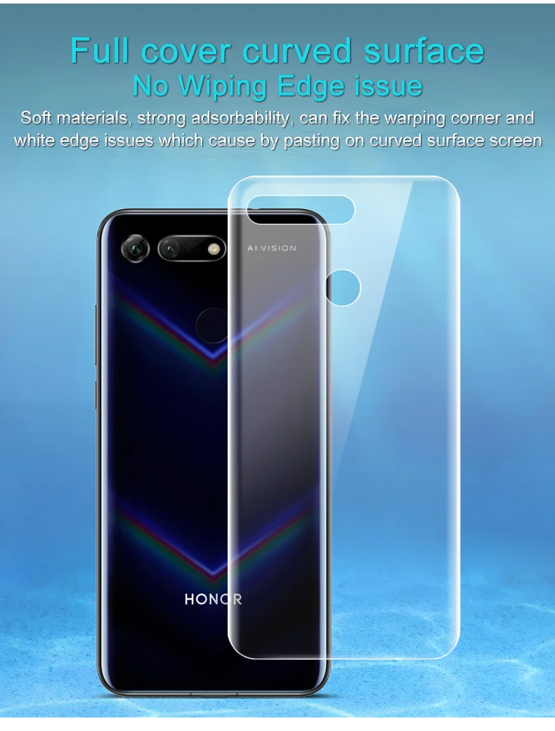 Imak Гидрогелевая пленка 3 III для huawei Honor View 20 View 20, Защитная Прозрачная Олеофобная пленка для задней панели