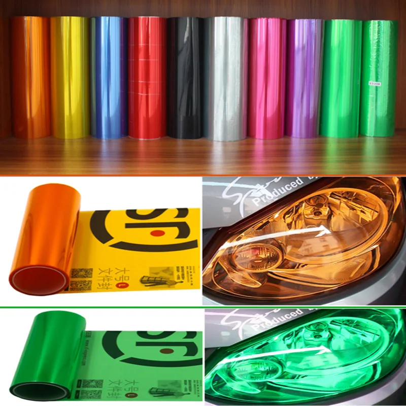 40x120CM Car headlights Auto Light Headlight Taillight Vinyl Film Sticker Transparent Color change Wrap | Автомобили и мотоциклы