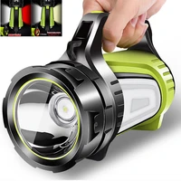 super bright powerful usb led flashlight searching torches 2 side night light lamp hand camping lantern rechargeable battery