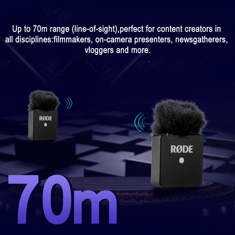 Компактная Цифровая беспроводная микрофонная система Rode Wireless GO 2 4 ГГц со