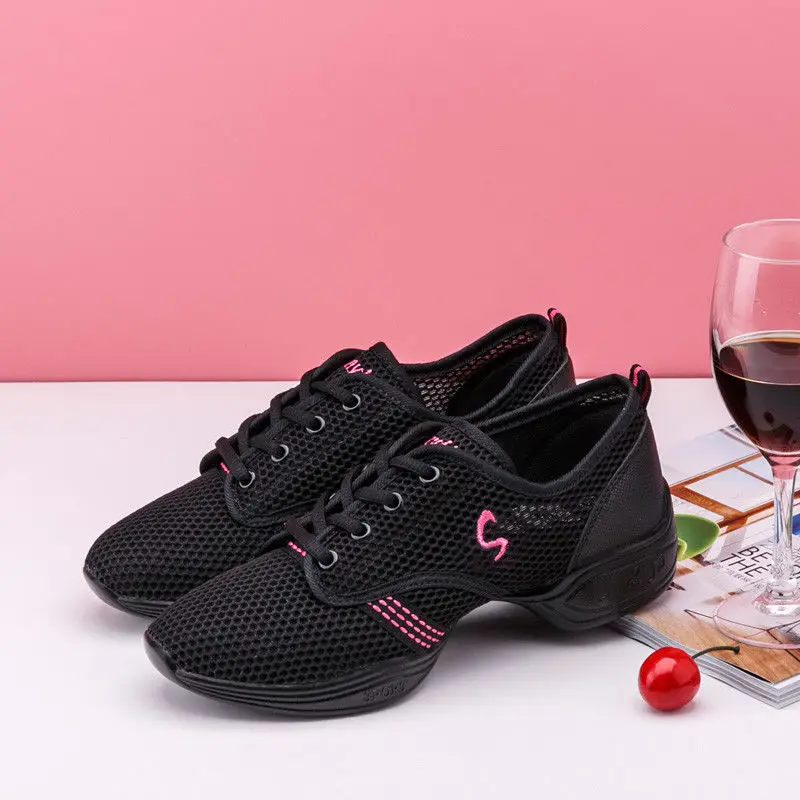 

Sports Feature Soft Outsole Breath Dance Shoes Sneakers for Woman Practice Shoes Modern Dancing Jazz Shoes