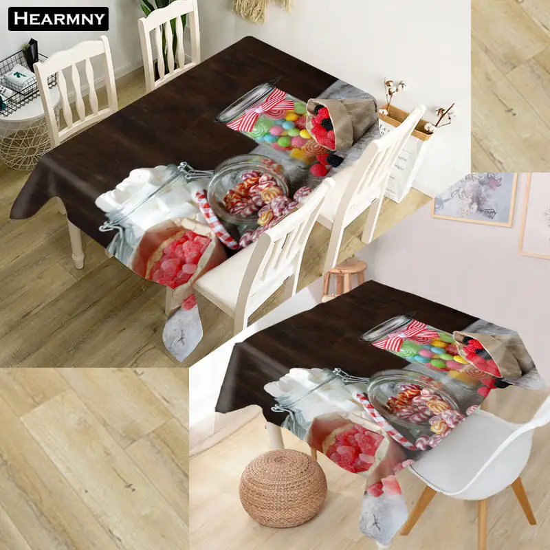 New Custom Candy Tablecloth decoration Oxford cloth waterproof anti-scalding oil-proof coffee table cover More size | Дом и сад