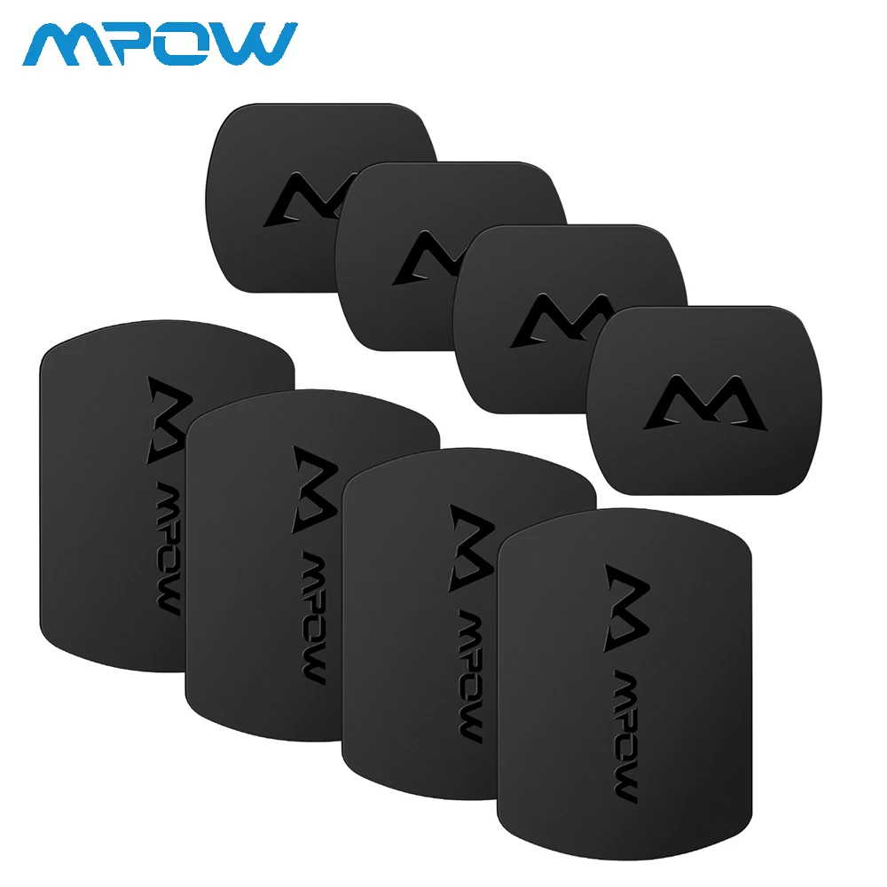 Mpow 4/8 пакеты крепление металлическая пластина универсальная запасная внутренняя часть крепление комплект металлических пластин с 3 м клейкой ленты для магнитный автомобильный держатель для телефона на магните с креплением