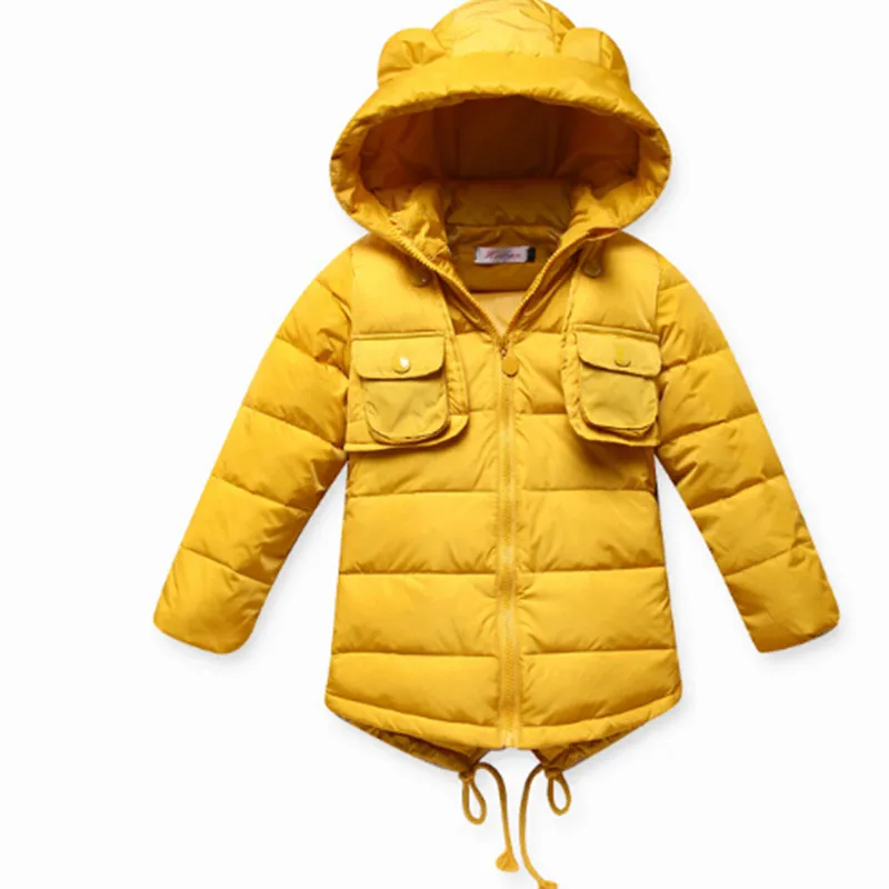 2018 Брендовое зимнее теплое пальто ярких цветов для девочек рождественское