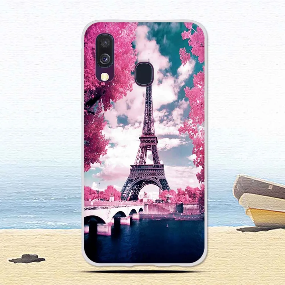 20 Роскошный мягкий силиконовый чехол из ТПУ для samsung Galaxy A40 A 40, чехол с цветочным рисунком кота, защитный чехол для телефона s Fundas Coque - Цвет: 20