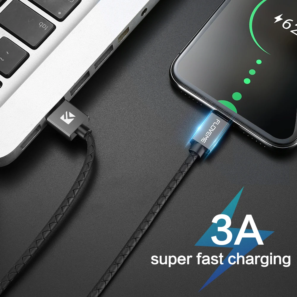 Магнитный кабель Micro USB FLOVEME 3A для iPhone Samsung быстрой зарядки и передачи данных