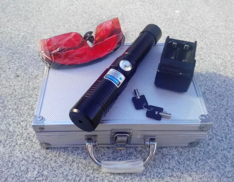 450nm High Power 30000mw Blue Laser Pointers Flashlight burn match candle lit cigarette wicked+Keys+glasses+gift box |