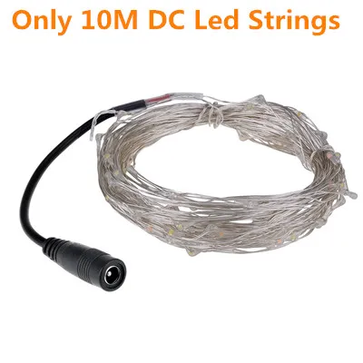 Only10M DC LedString Светодиодный гирлянды 5M10M открытый Рождество светодиодная гирлянда теплый белый серебряной проволоки светодиодный Звездные огоньки DC 12 V Свадебные украшения - Испускаемый цвет: Only10M DC LedString